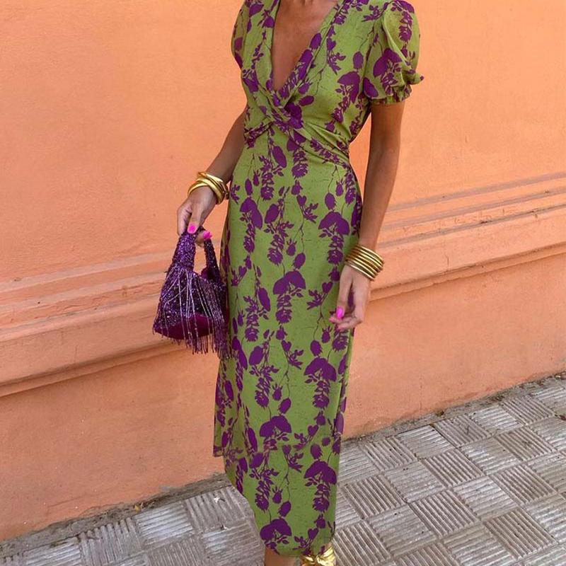 Floral V-Neck Dress