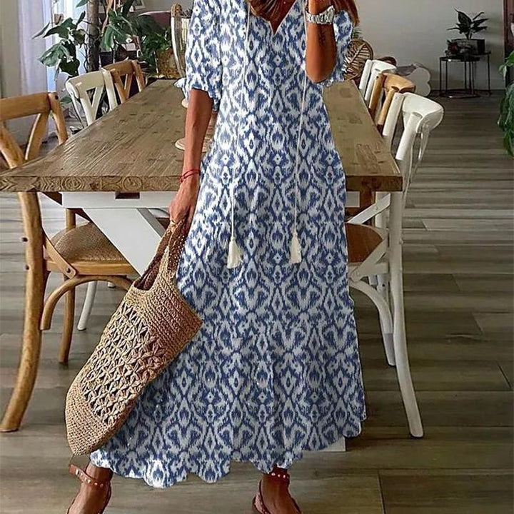 Bohemian A-Line Tiered Summer Dress