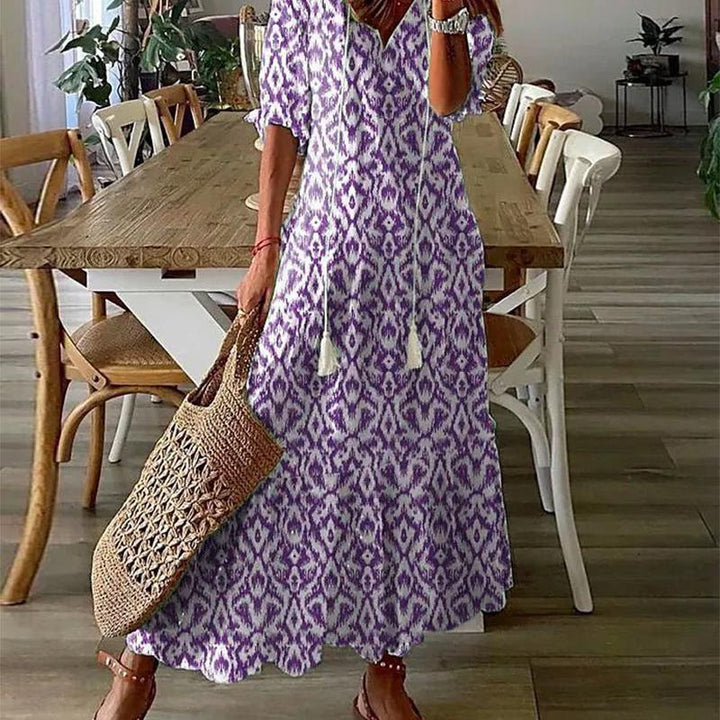Bohemian A-Line Tiered Summer Dress