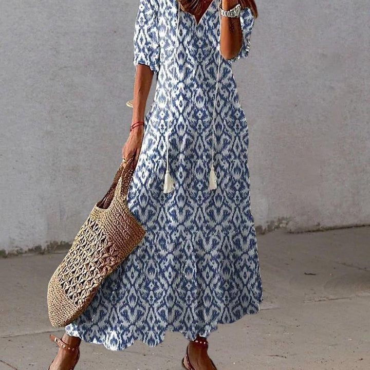 Bohemian A-Line Tiered Summer Dress