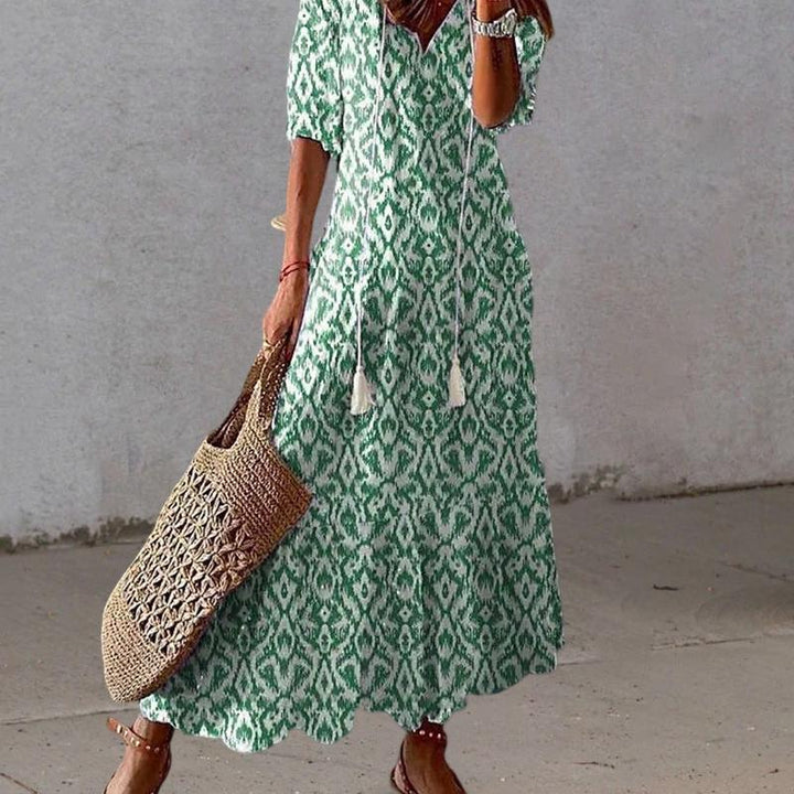Bohemian A-Line Tiered Summer Dress