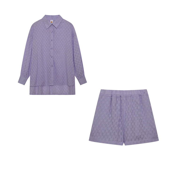 Button Shirt And Shorts Set