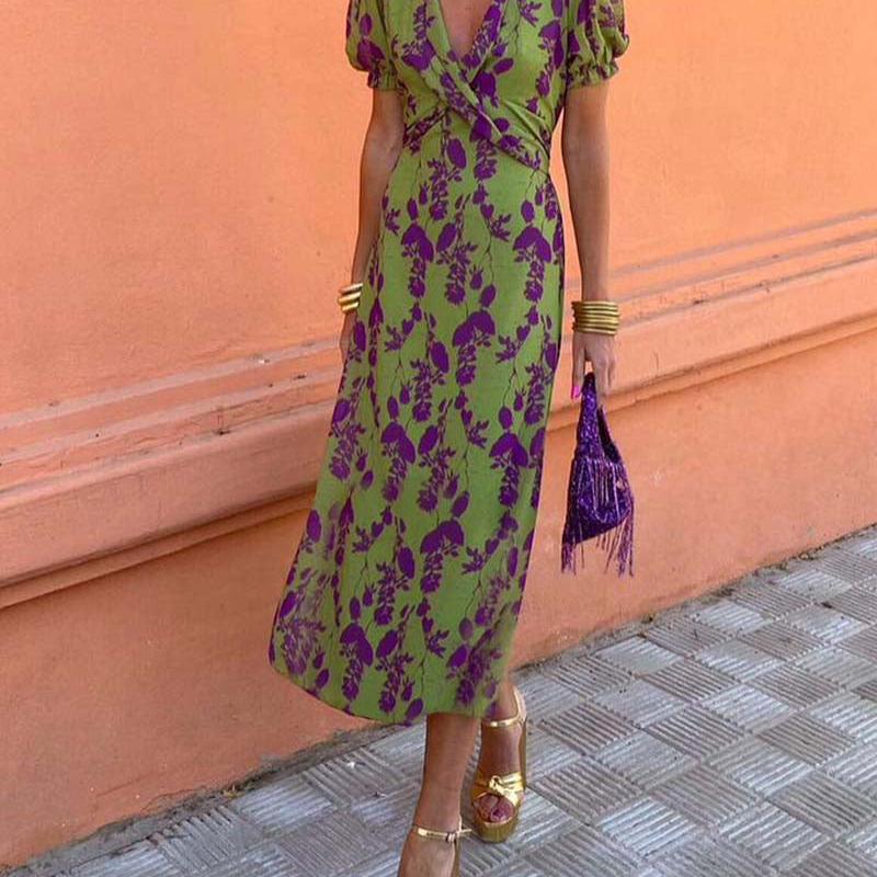 Floral V-Neck Dress