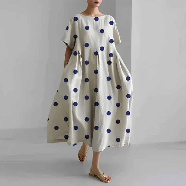 Loose Fit Floral Boho Midi Dress