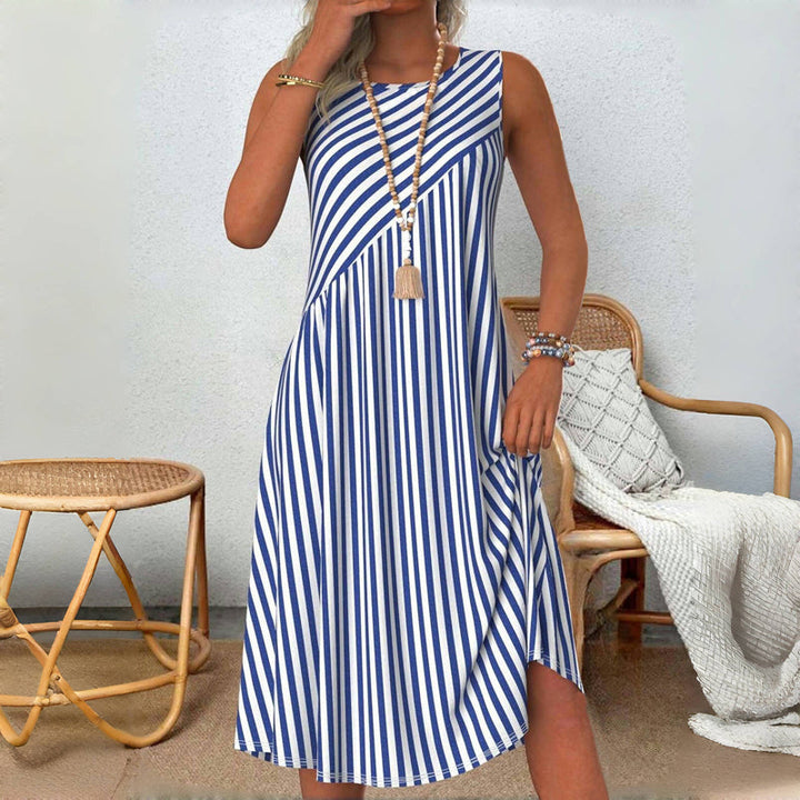 Stripe Sleeveless Summer Dress