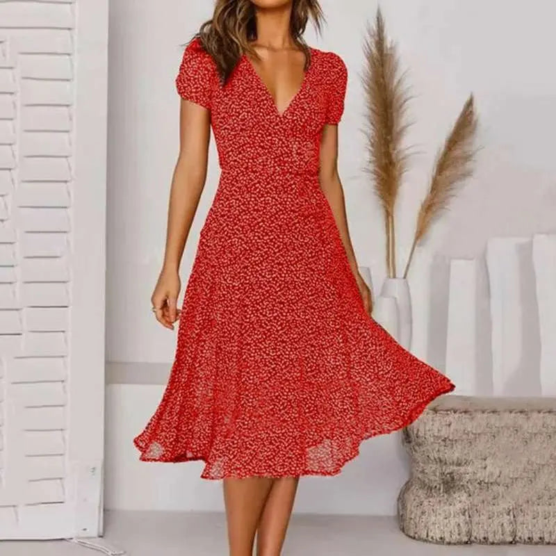 Short Sleeve Everyday Midi Dress