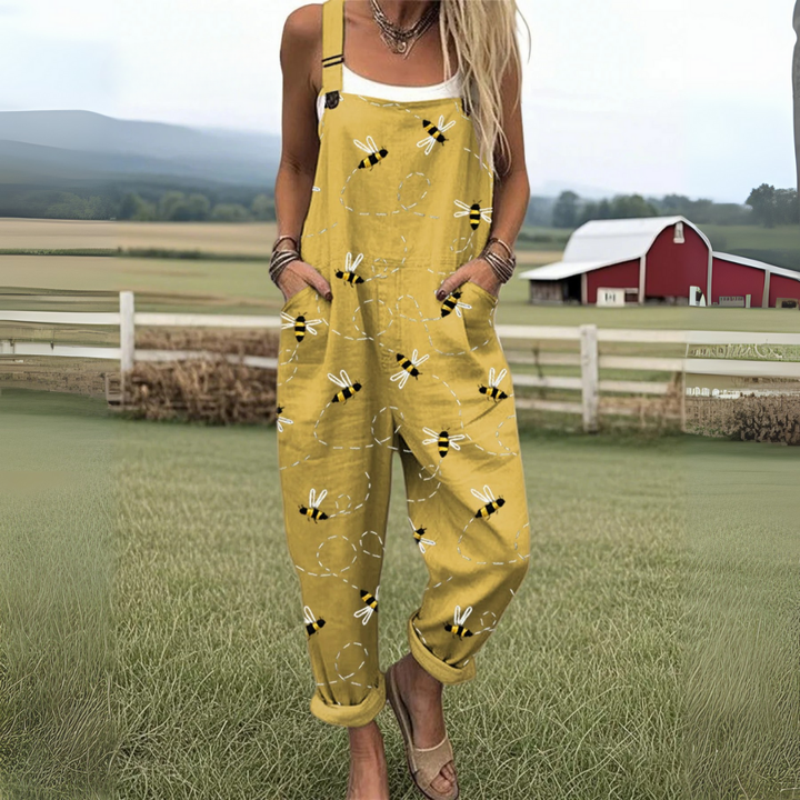 Embroidered Wide-Leg Jumpsuit