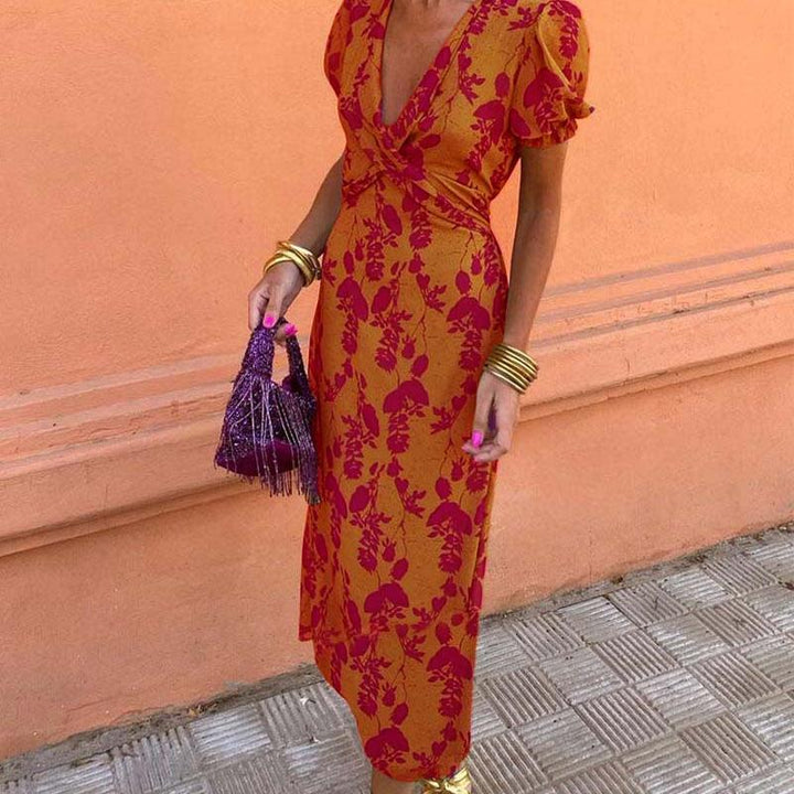 Floral V-Neck Dress