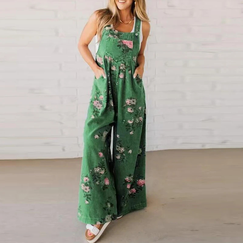 Cotton-Feel Relaxed Jumpsuit