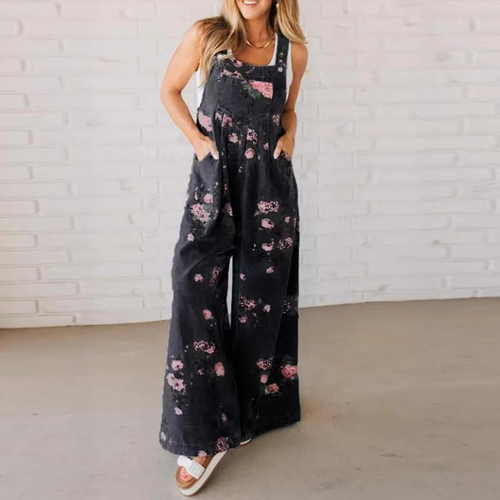 Cotton-Feel Relaxed Jumpsuit