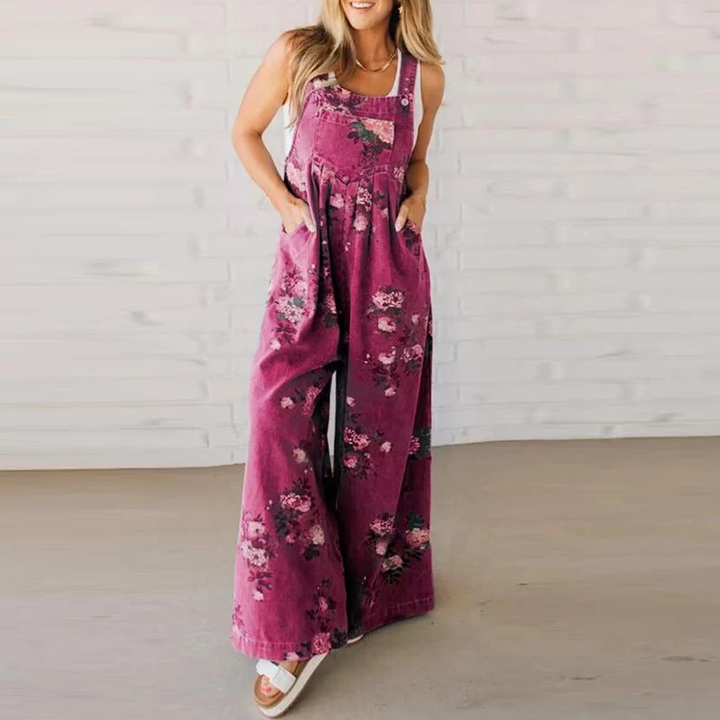 Cotton-Feel Relaxed Jumpsuit
