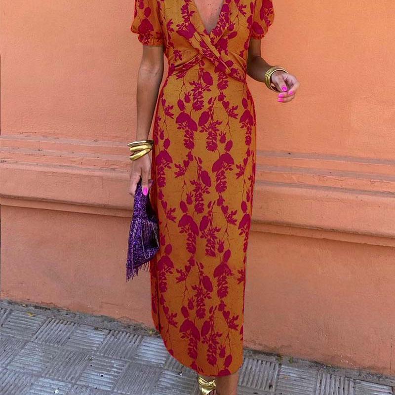 Floral V-Neck Dress