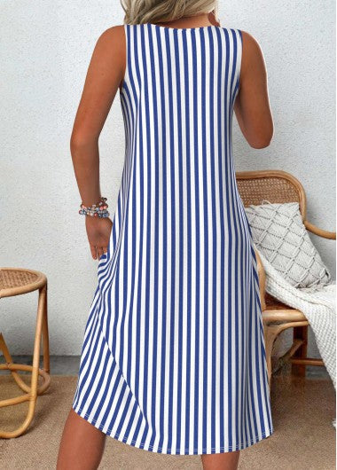 Stripe Sleeveless Summer Dress
