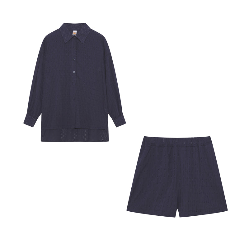 Button Shirt And Shorts Set