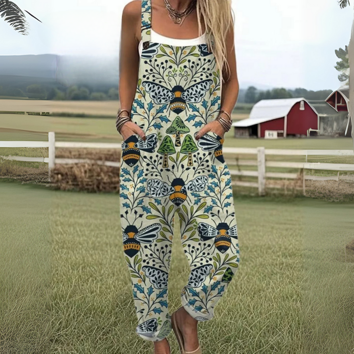 Embroidered Wide-Leg Jumpsuit