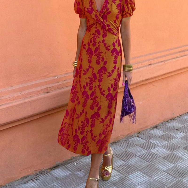 Floral V-Neck Dress
