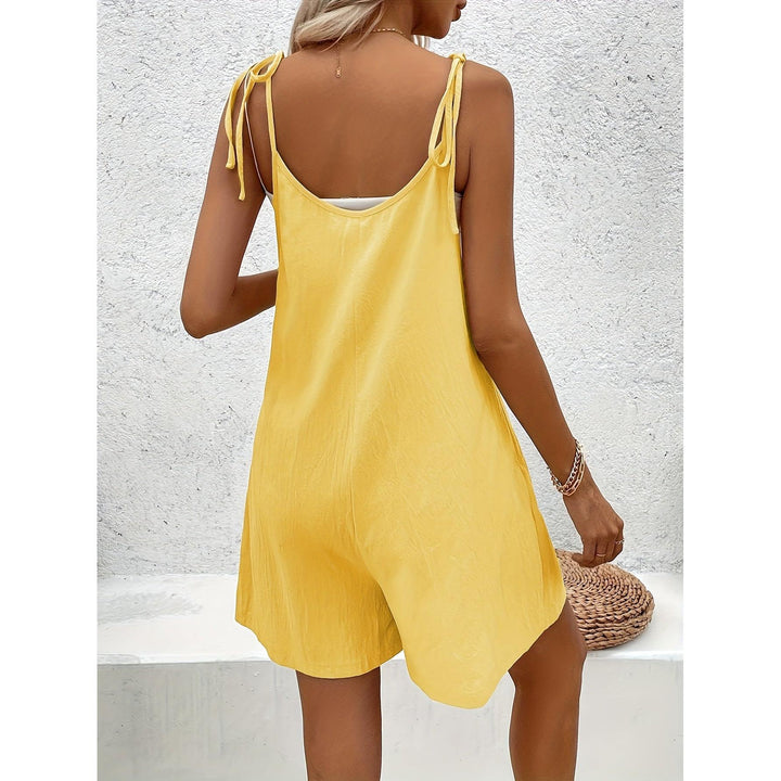 Beaded Tie-Strap Loose Romper