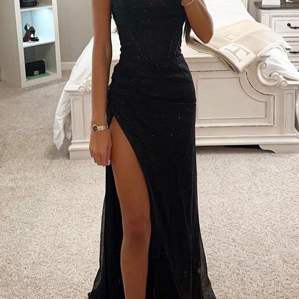 Sleeveless Sequin-Detail Maxi Dress