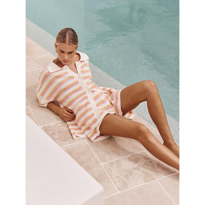 Striped Knit-Look Set