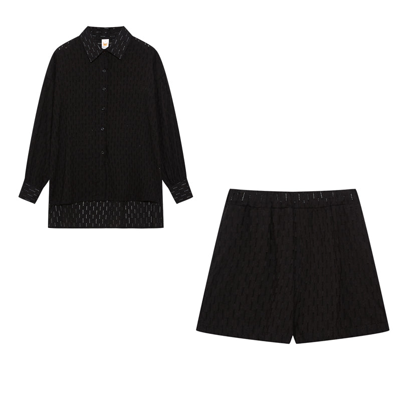 Button Shirt And Shorts Set