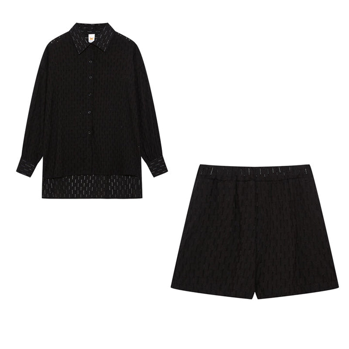 Button Shirt And Shorts Set