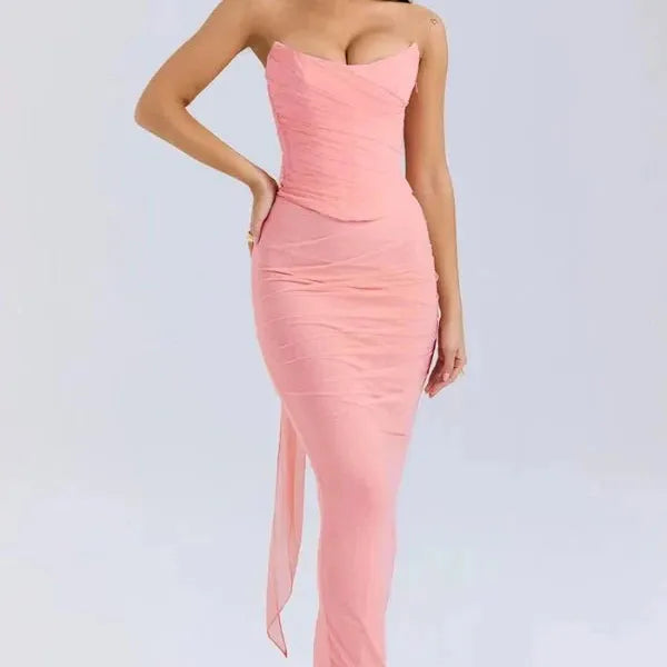 Corset-Style Maxi Dress