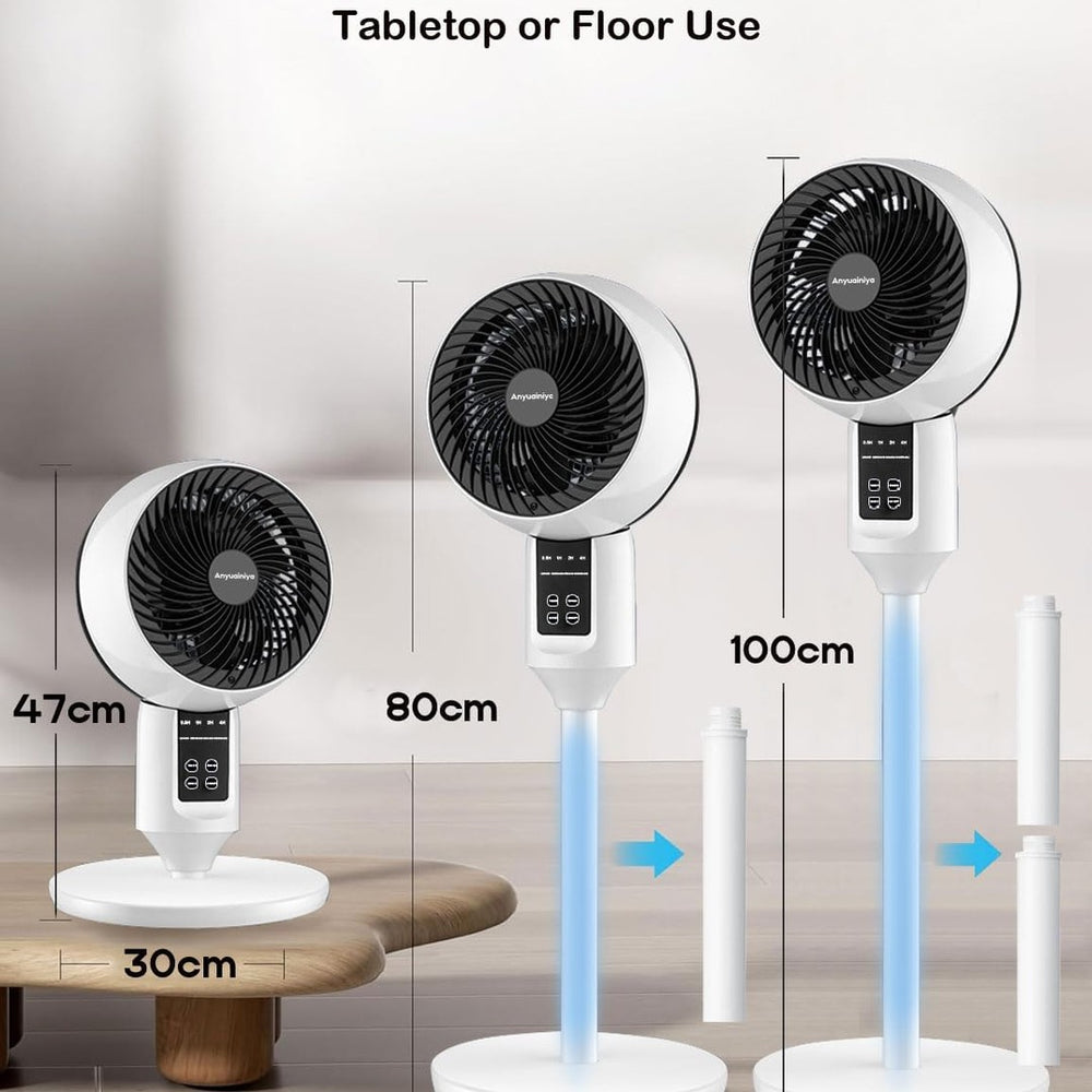 Adjustable Pedestal Fan with 3D Oscillation – Aerion