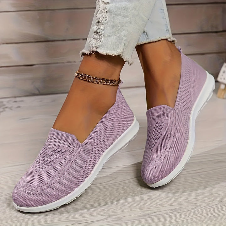 Knit Slip-On Walking Shoes