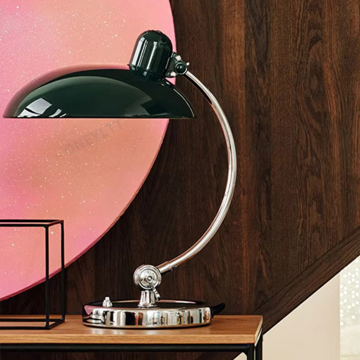 Curved Metal Table Lamp | Bauhaus-Inspired Design