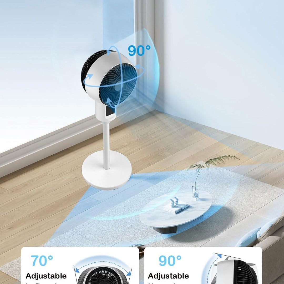Adjustable Pedestal Fan with 3D Oscillation – Aerion