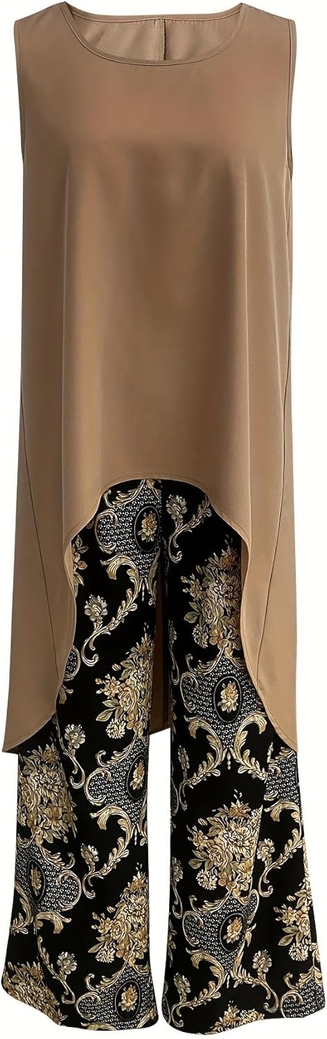 Boho Tunic And Wide-Leg Pants Set