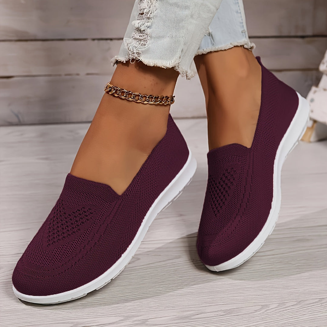 Knit Slip-On Walking Shoes