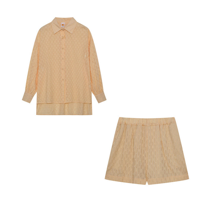 Button Shirt And Shorts Set