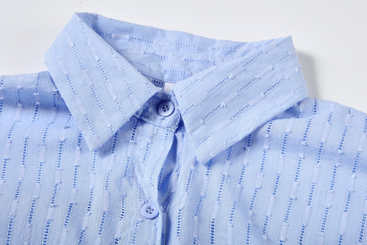 Button Shirt And Shorts Set