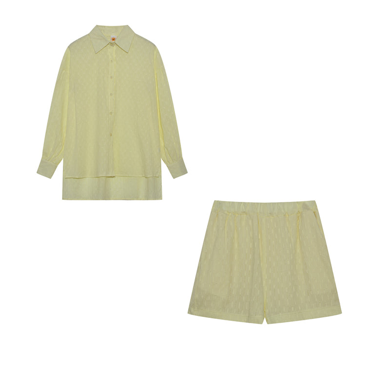 Button Shirt And Shorts Set