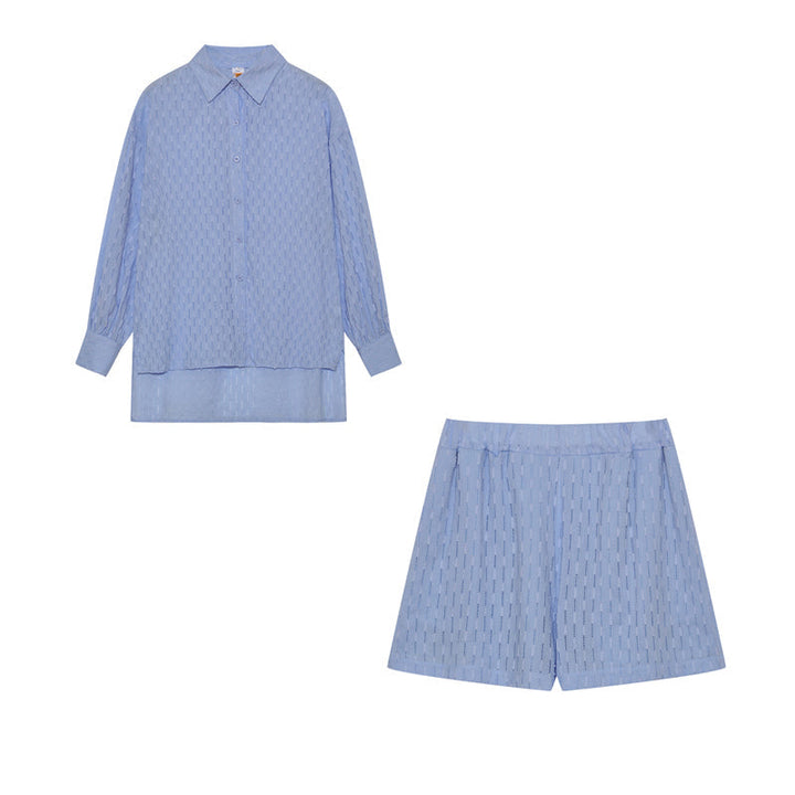 Button Shirt And Shorts Set