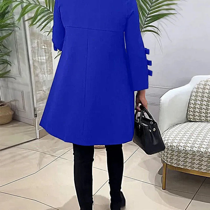 A Line Mini Dress with Bow Cuffs