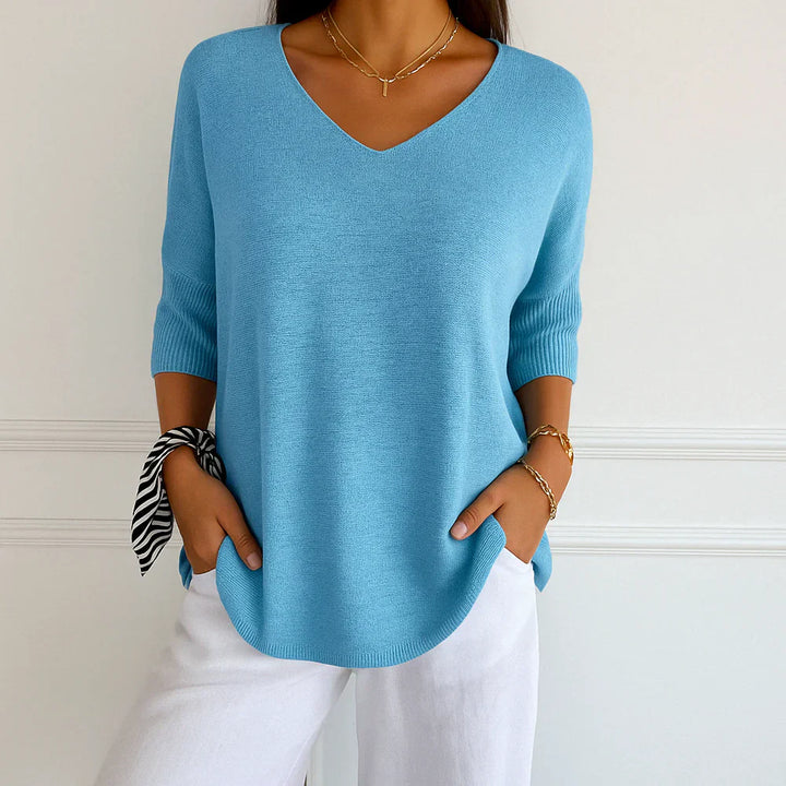 V-Neck Knit Sweater