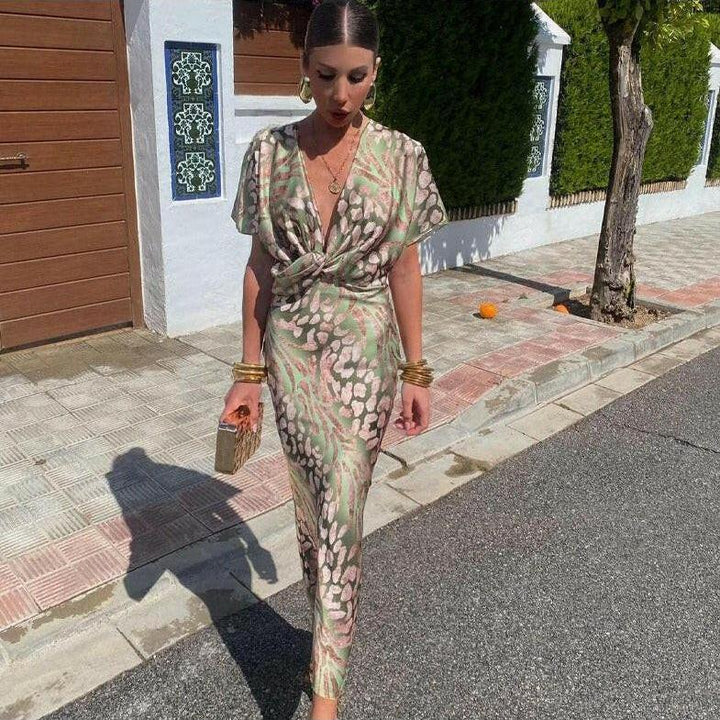 Draped Occasion Maxi Dress