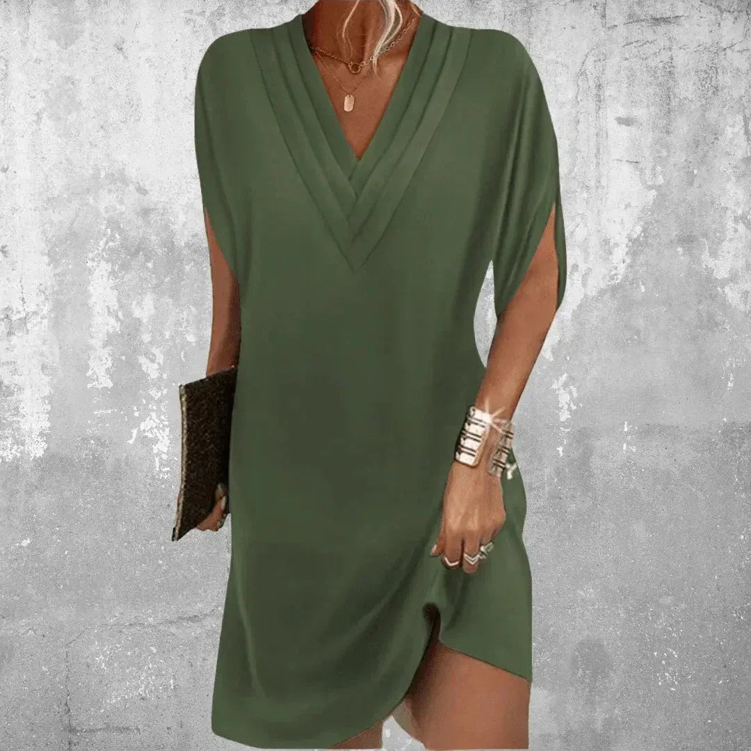 Structured Waist Midi Dress