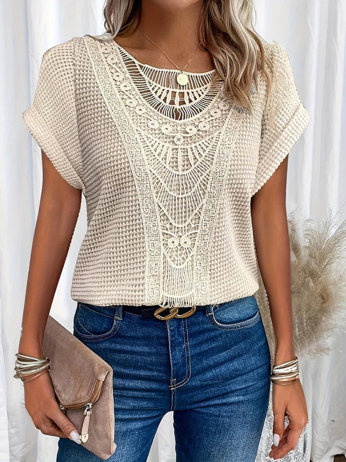 Lace-Detail Blouse