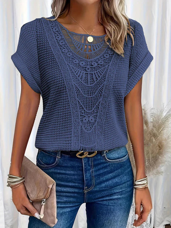 Lace-Detail Blouse