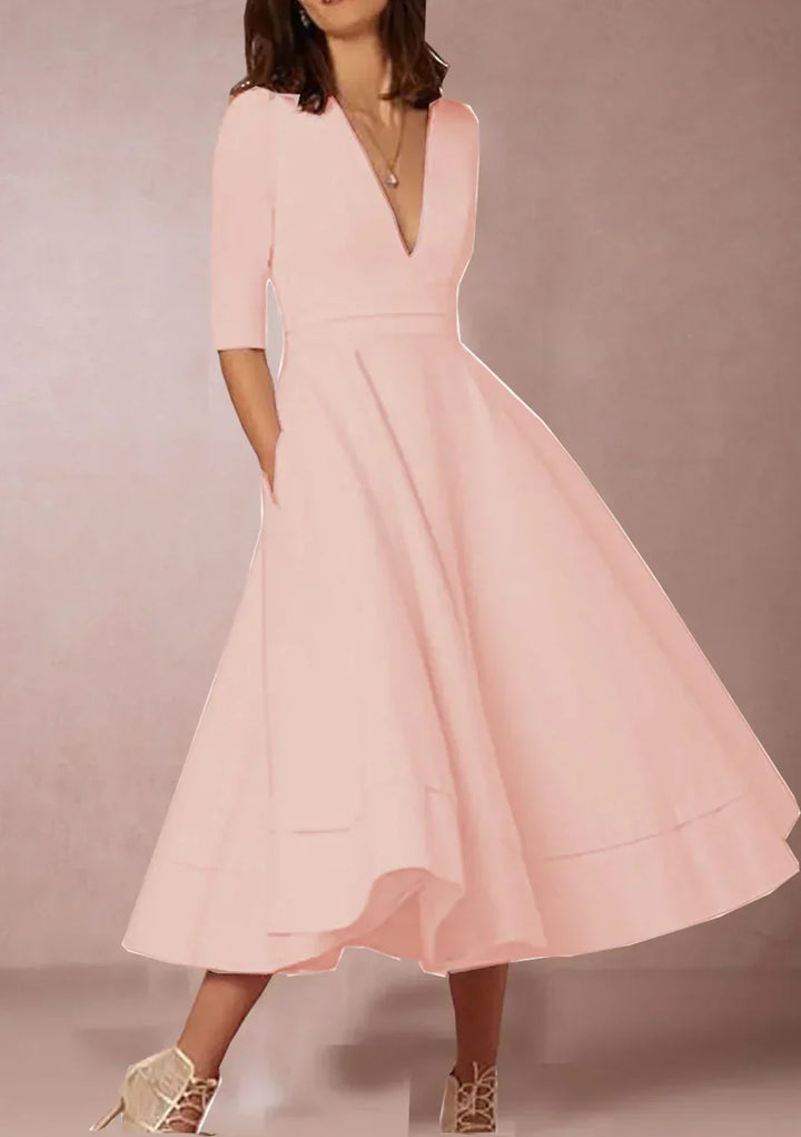 Flowy A-Line Midi Dress