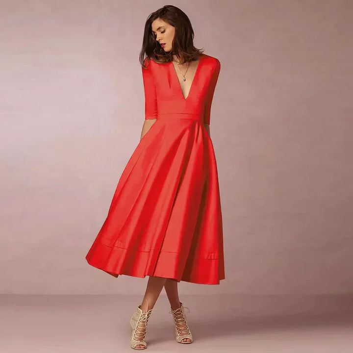 Flowy A-Line Midi Dress
