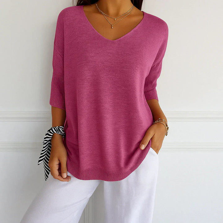 V-Neck Knit Sweater