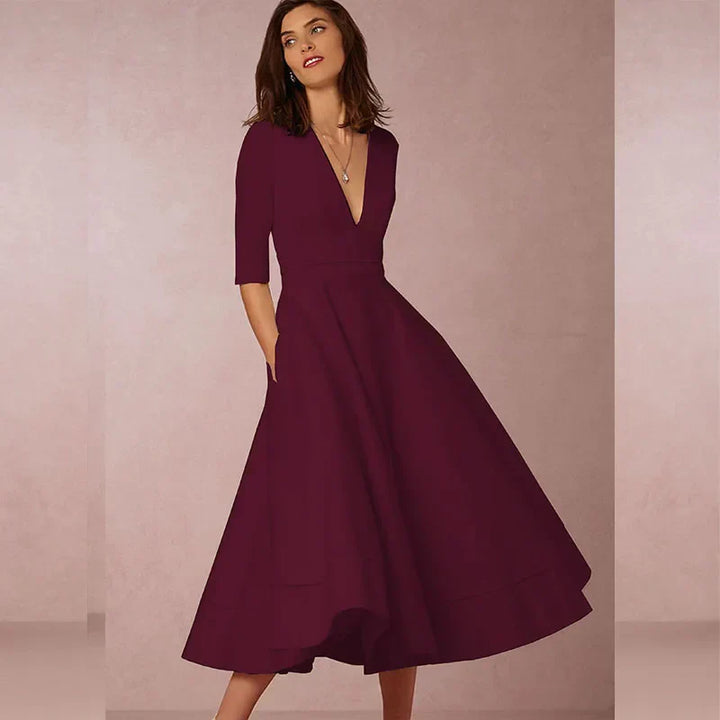 Flowy A-Line Midi Dress