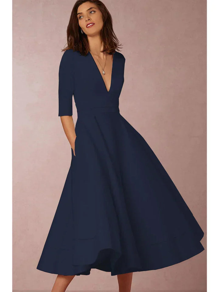 Flowy A-Line Midi Dress