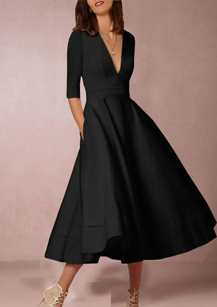 Flowy A-Line Midi Dress