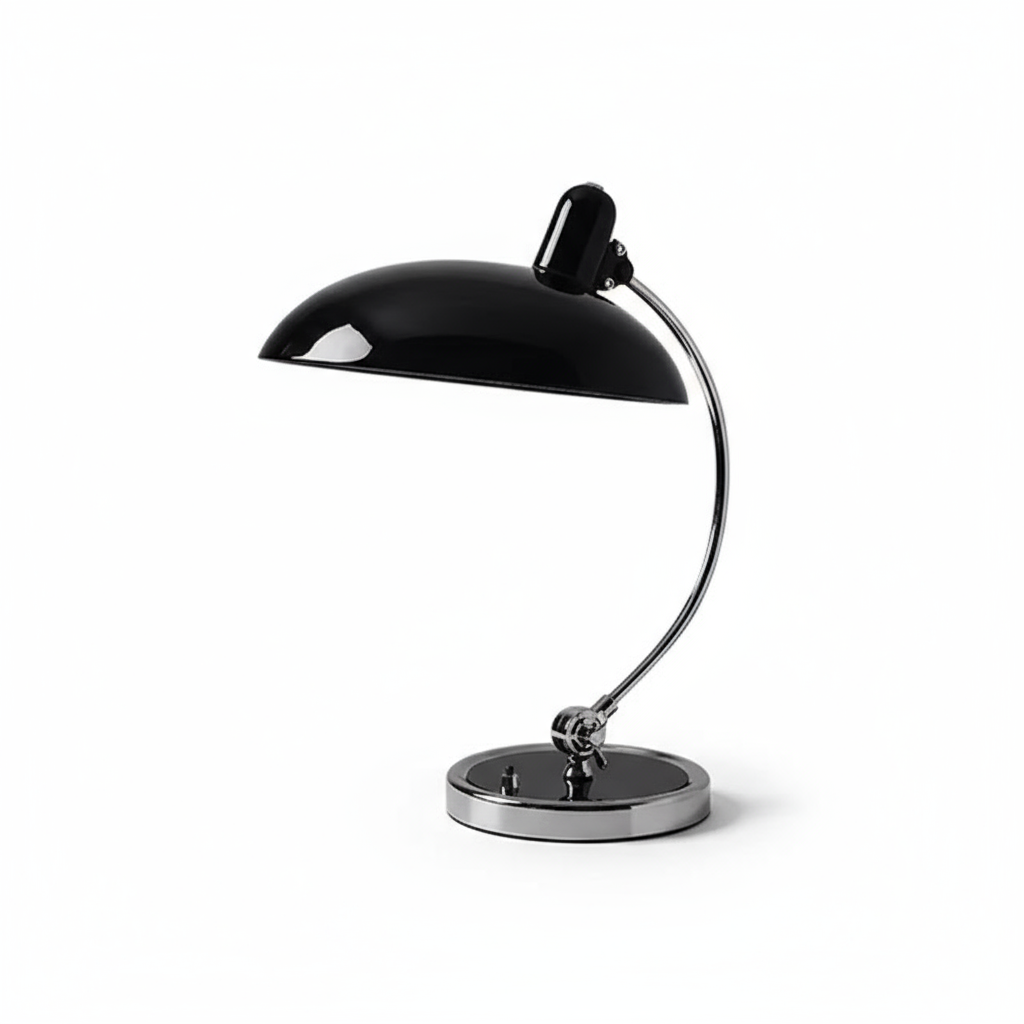Curved Metal Table Lamp | Bauhaus-Inspired Design