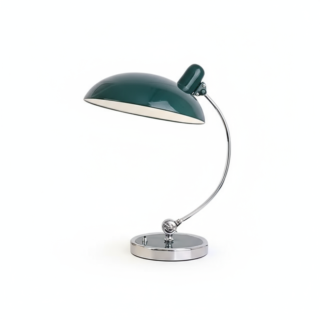 Curved Metal Table Lamp | Bauhaus-Inspired Design